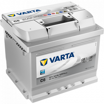 Аккумулятор автомобильный Varta Silver Dynamic C6 52R 520A 207x175x175 (552 401 052)