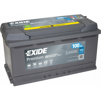 Аккумулятор автомобильный Exide Premium 100R (900А 353х175х190) EA1000
