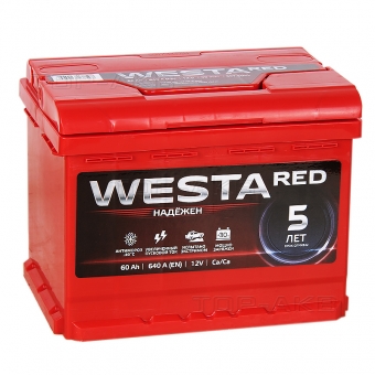 Аккумулятор автомобильный Westa 60L 640A 242x175x190