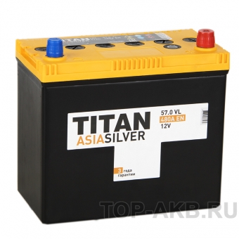 Аккумулятор автомобильный Titan Asia Silver 57R (480А 238x129x225)