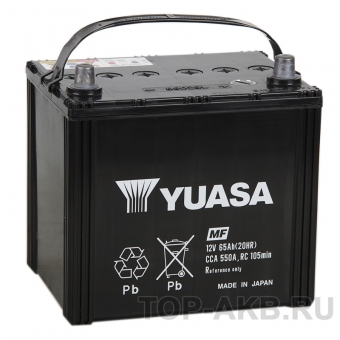 Автомобильный аккумулятор YUASA 80D23L (65R 550A 230x173x225)
