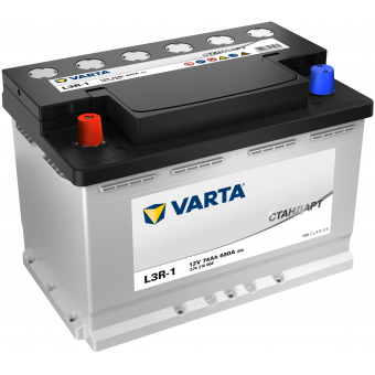 Аккумулятор автомобильный VARTA Стандарт 74 Ач 680А прям. пол. (278x175x190) 6СТ-74.1 L3R-1 (574 310 068)