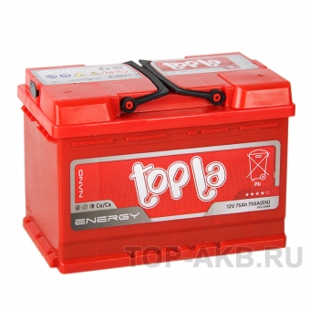 Аккумулятор автомобильный Topla Energy 75R (750A 278x175x190) 108275 57412