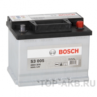 Аккумулятор автомобильный Bosch S3 005 56R 480A 242x175x190