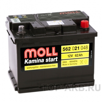 Аккумулятор автомобильный Moll Kamina Start 62R 520A (242x175x190)
