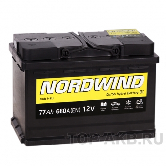 Аккумулятор автомобильный Nordwind 77L 680А 278x175x190