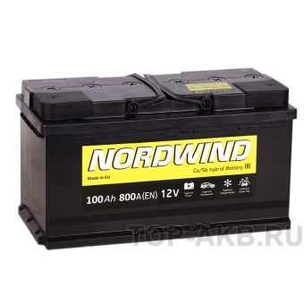 Аккумулятор автомобильный Nordwind 100R 800А 353x175x190