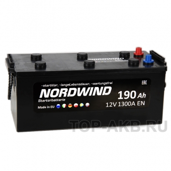 Аккумулятор автомобильный Nordwind 190 рус 1300А 513x223x223