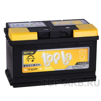 Аккумулятор автомобильный Topla EFB Stop-n-Go 80R (760A 315x175x190) 112080 58088