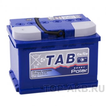 Аккумулятор автомобильный Tab Polar 55L низкий (550A 242x175x175) 121155 55508