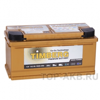Аккумулятор автомобильный Timberg Gold 102R 950A 353х175х175
