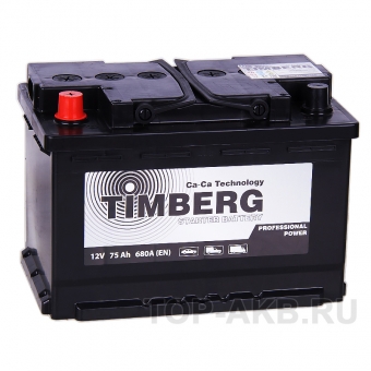Аккумулятор автомобильный Timberg PRO 75L 680A 278x175x190