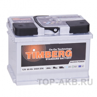 Аккумулятор автомобильный Timberg Silver 60R низкий 540A 242х175х175