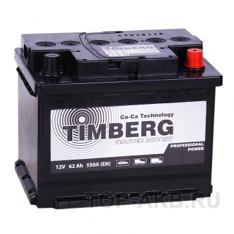 Аккумулятор автомобильный Timberg PRO 62R 550A 242x175x190