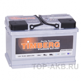 Аккумулятор автомобильный Timberg Silver 70R низкий 680A 278х175х175