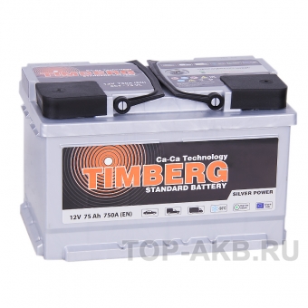 Аккумулятор автомобильный Timberg Silver 75R низкий 750A 278х175х175