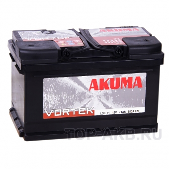 Аккумулятор автомобильный Akuma Vortek 71R низкий 680A (278x175x175)