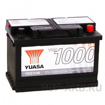 Аккумулятор автомобильный YUASA YBX1096 70 Ач 620А обр. пол. (278x175x190)