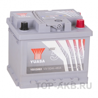 Аккумулятор автомобильный YUASA YBX5063 52 Ач 520А обр. пол. (207x175x175) низк.