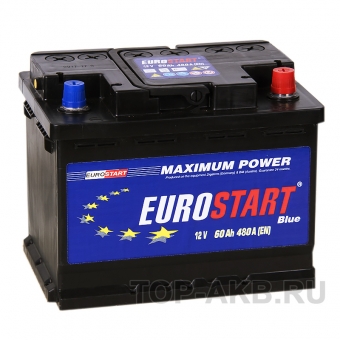 Аккумулятор автомобильный Eurostart 60R (480А 242x175x190)