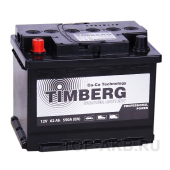 Аккумулятор автомобильный Timberg PRO 62L 550A 242x175x190