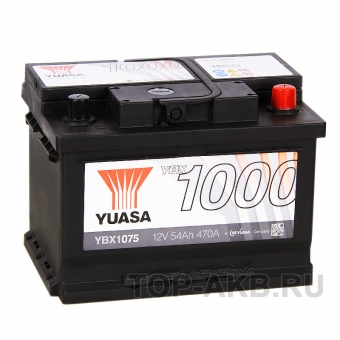 Аккумулятор автомобильный YUASA YBX1075 54Ач 470А обр. пол. (242x175x175) низк.