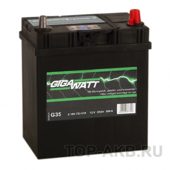 Аккумулятор автомобильный Gigawatt 35R 300A 187x127x227