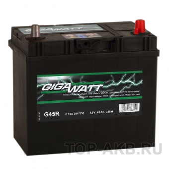 Аккумулятор автомобильный Gigawatt 45R 330A 238x129x227