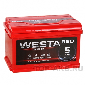 Аккумулятор автомобильный Westa 74R низкий 760A 278x175x175