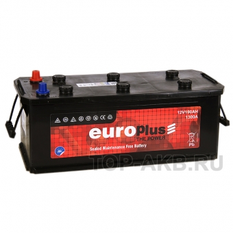 Аккумулятор автомобильный Europlus 190 евро 1300A (524x239x240)111090