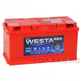 Аккумулятор автомобильный Westa RED EFB 100R 900A (353x175x190)