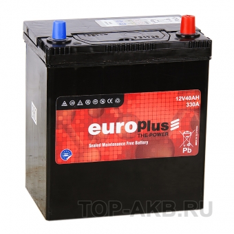Аккумулятор автомобильный Europlus Asia 40R 330A (187x127x225)