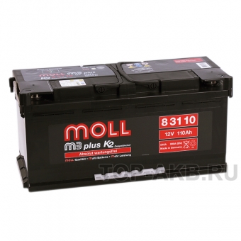 Аккумулятор автомобильный Moll M3plus 110R 900A 394х175х190