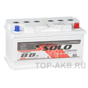 Аккумулятор автомобильный SOLO 88R низкий (770A 315x175x175)