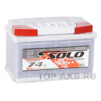Аккумулятор автомобильный SOLO 74R низкий (650A 278x175x175)