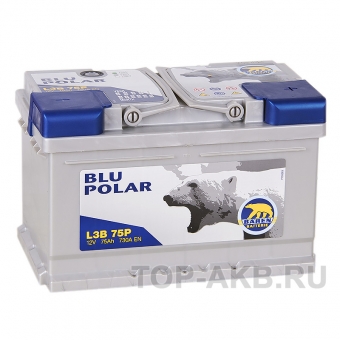 Аккумулятор автомобильный Baren Polar Blu 75R 730A 278x175x175 (L3B75P)