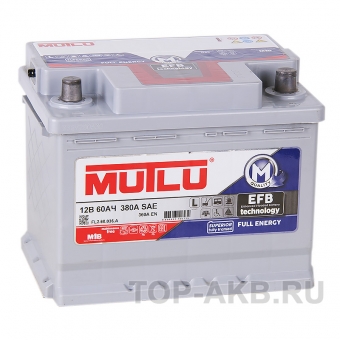 Аккумулятор автомобильный Mutlu Mega EFB 60R 360A 242x175x190
