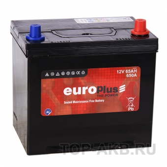 Аккумулятор автомобильный Europlus Asia 65R 650A (232x173x225) D23 обр.