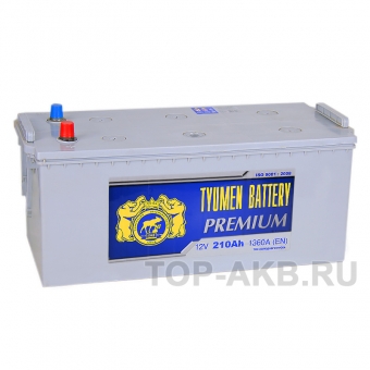 Аккумулятор автомобильный Tyumen Battery Premium 210 Ач прям. пол. 1420A (518x228x236)
