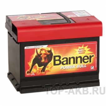 Аккумулятор автомобильный BANNER Power Bull (62 19) 62R 550A 241x175x190