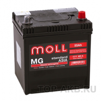 Аккумулятор автомобильный Moll MG Standard Asia 70D20L (55R 485A 200x170x220)
