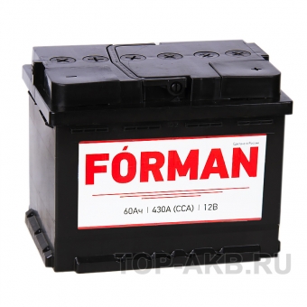 Аккумулятор автомобильный Forman 60R 430А 242x175x190