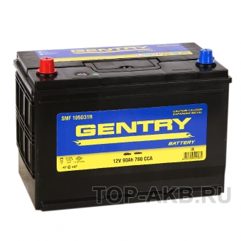 Аккумулятор автомобильный Gentry 105D31R (90L 780A 306x173x225)