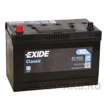 Аккумулятор автомобильный Exide Classic 90L 680A 306x173x1225 EC905