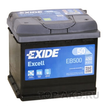 Аккумулятор автомобильный Exide Excell 50R (450A 207x175x190) EB500
