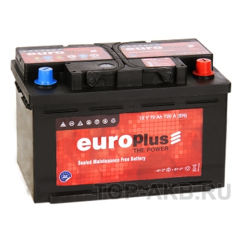 Аккумулятор автомобильный Europlus 70R низкий (720A 278x175x175)