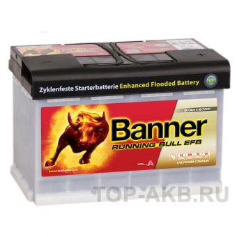 Аккумулятор автомобильный Banner Running Bull EFB Start-Stop (570 11) 70R 660A 278х175х190