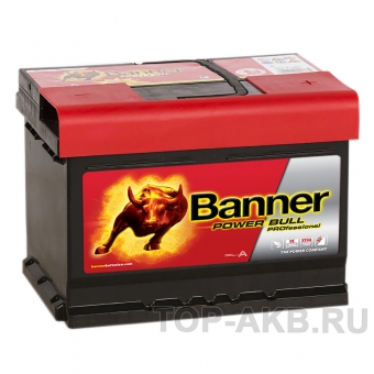 Аккумулятор автомобильный BANNER Power Bull Pro (63 42) 63R низкий 600A 242x175x175