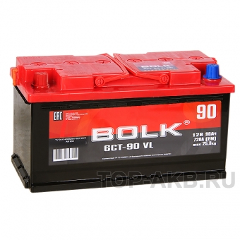 Аккумулятор автомобильный BOLK 90L 720A 353x175x190 AB900