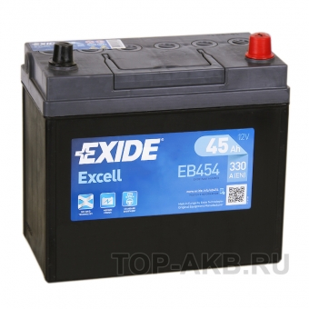 Аккумулятор автомобильный Exide Excell 45R (300A 238x129x227) EB454